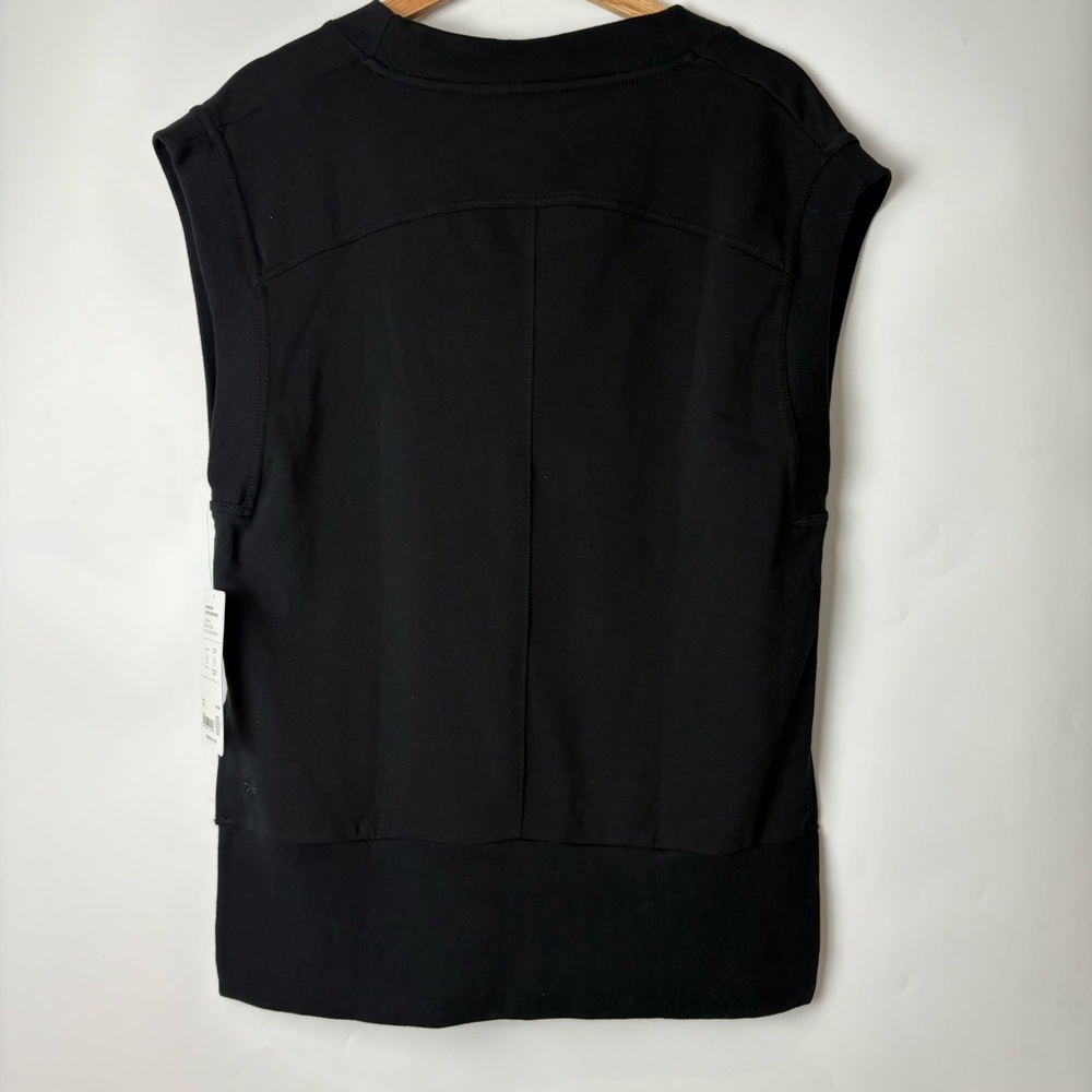 NWT Athleta Retro Terry V-Neck Sweatshirt Black S - Picture 6 of 10